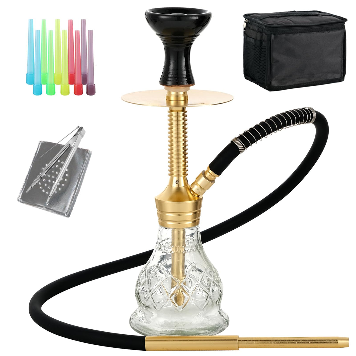 The Nomad – Gold Mini Hookah Set