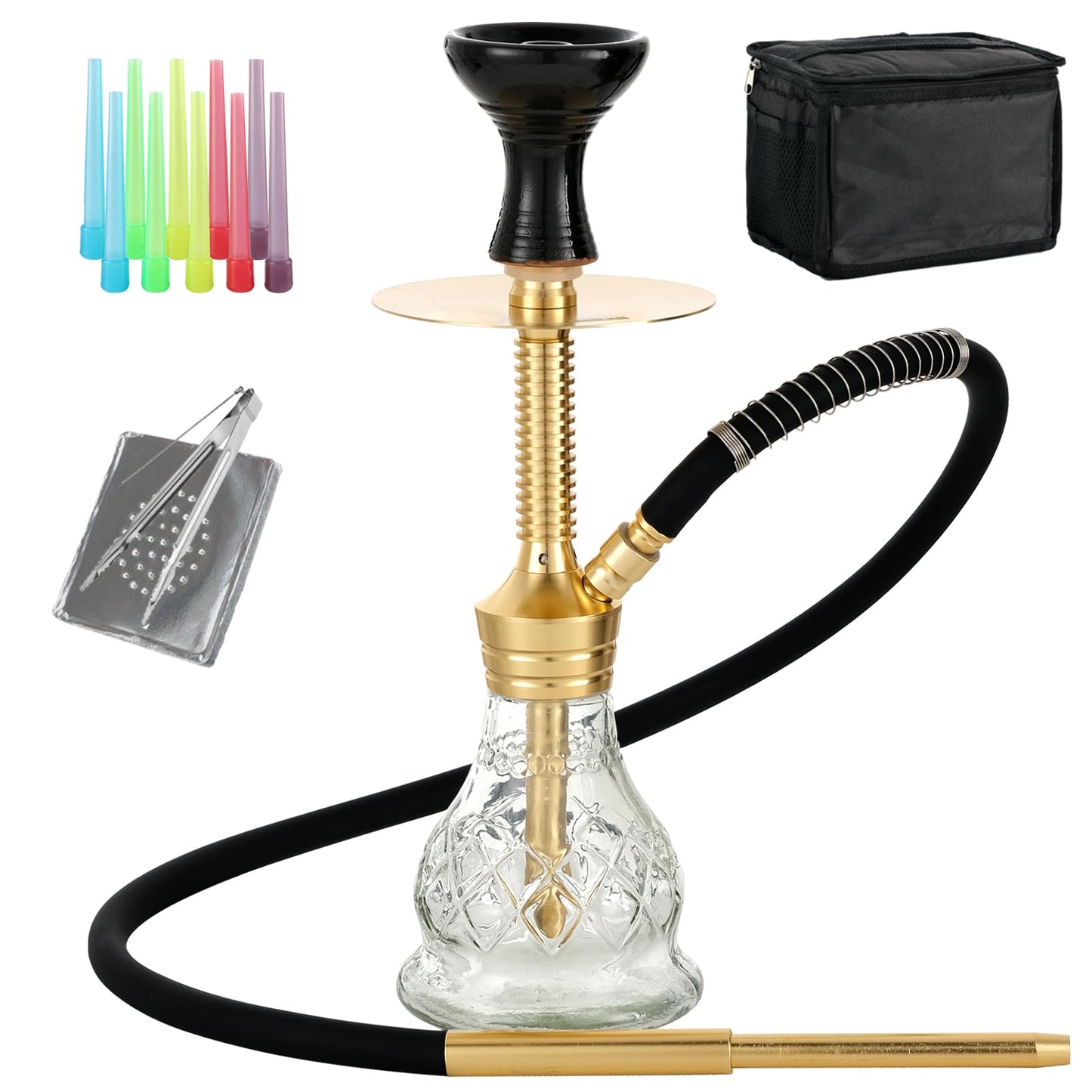 The Nomad – Gold Mini Hookah Set